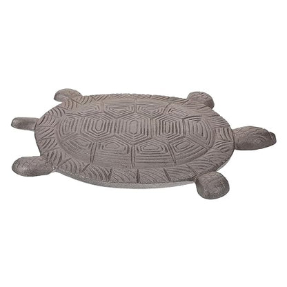 POPETPOP Cast Iron Stepping Stone for Garden Pathway Decorative Outdoor Lawn Paver Sturdy 12 Tortoise Shape for Walkways Vintage Style Garden Accessory
