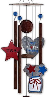 Sunset Vista Designs Galvanized Metal Vintage Americana Wind Chime, Camper