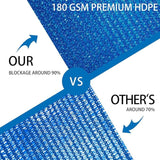 Houssity Blue 3' x 9' Balcony Deck Fence Privacy Screen Cover Panel Shade Cloth Fabric for Chain Link Fence Patio Pool Railing Driveway Walkway Porch Playground Dog Kennel Residence Commercial Use