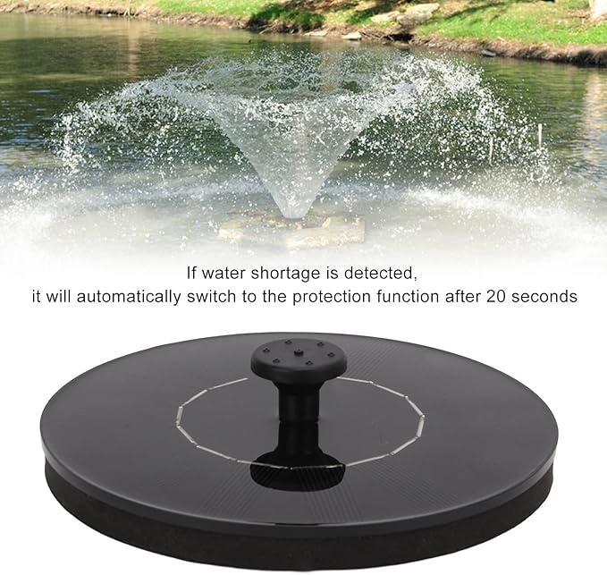 Solar Water Fountain, Mini Solar Powered Outdoor Bird Bath Floating Water Fountain Pump for Patio, Lawn, Garden, Pond, Pool, Fish Tank
