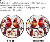 Xmas Suncatcher Bird Window Hanging - Christmas Snowman Suncatcher for Door Terrace Garden Home Decor， Winter Rainbow Maker Birthday Gifts for Lovers Women Men Dad Mom