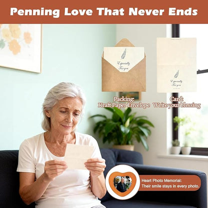 Photo-Holding Memorial Wind Chimes, Personalized Sympathy Gifts for Loss of Loved One, Memorial Gifts for Loss of Mom, Sympathy Wind Chimes for Mother, Father, Brother, Sister