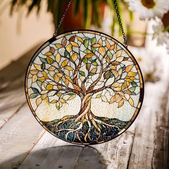 Stained Glass Window Hanging,suncatcher Stained Glass kit,Stained Glass Ornament, Garden suncatchers for Windows Hanging,Window Decor or Indoor,Gifts for Women, Lovers, Couple, Friends