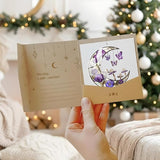Crescent Moon Acrylic Suncatcher with Purple Flowers, Boho Suncatchers for Window Hanging Ornament, Art Garden Decor for Moon Lover, Gifts for Mother's Day, Mom, Grandma, Wife, Women, Nana