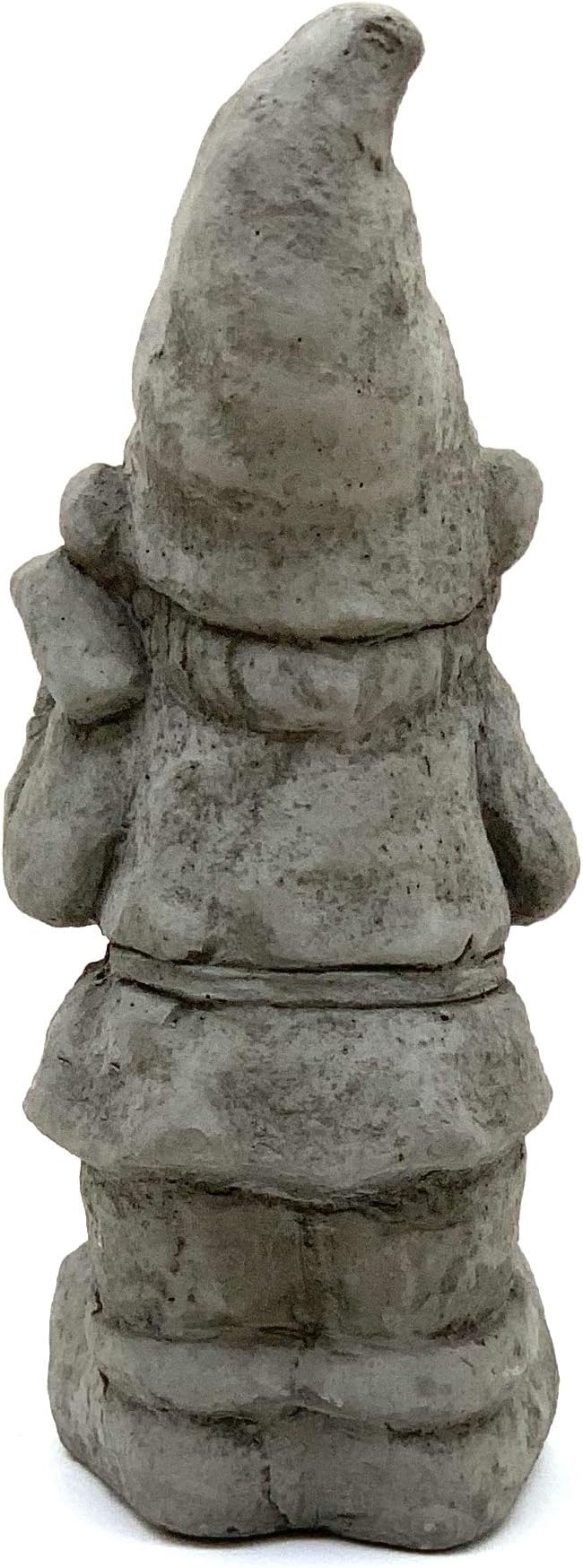 Garden Gnome with Mallet: Solid Durable Stone Statue with Vintage Texture. Sealed for Outdoors. Handcrafted USA. (Antique/Gray)