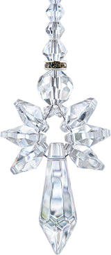 Rainbow Guardian Angel Suncatcher for Mom Crystal Angel Ornaments for Home/Car Decoration & Porch Decor & Hanging Gift (Clear)