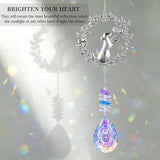 Dog Memorial Gifts for Loss of Dogs Crystal Suncatcher, Pet Memorial Gifts for Dogs, Loss of Dog Sympathy Gift, Bereavement Gift, Hanging Crystals Ornament for Window Rainbow Maker Home Decor