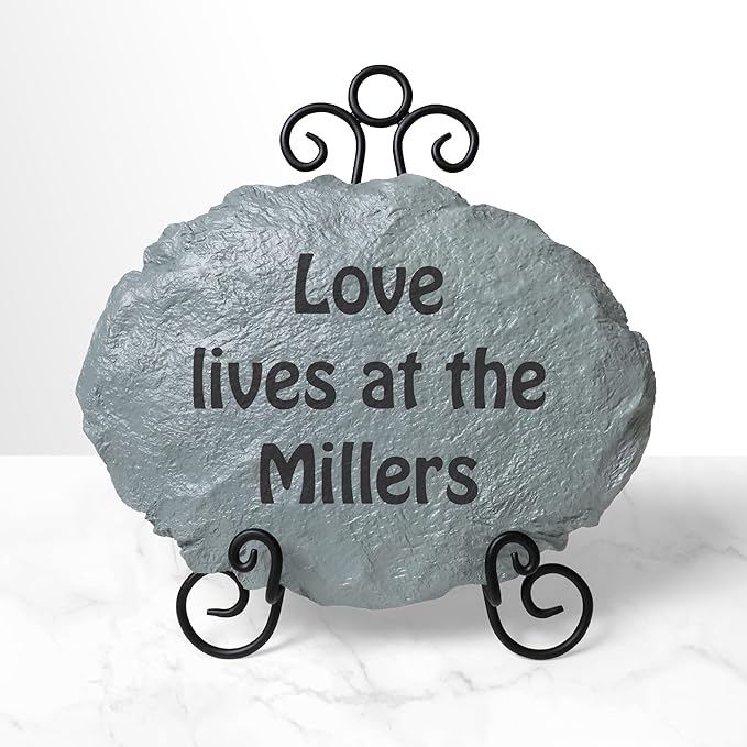 Let's Make Memories Personalized Rockin' Family Garden Stones - Garden Décor - Large - Customize Message