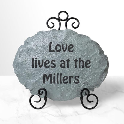 Let's Make Memories Personalized Rockin' Family Garden Stones - Garden Décor - Large - Customize Message