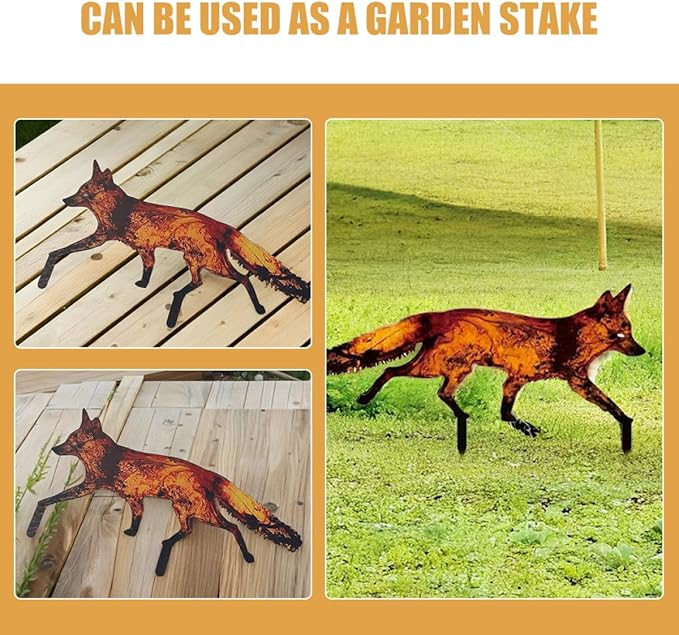 Metal Insert Outdoor Iron Lawn Stake 50Cm Hollow Animal Yard Decor for Patio and Courtyard Decorative Garden Ornament