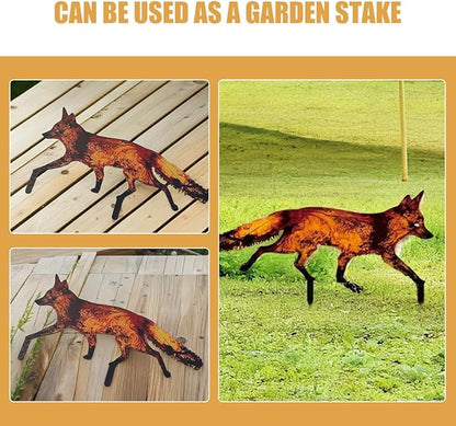 Metal Insert Outdoor Iron Lawn Stake 50Cm Hollow Animal Yard Decor for Patio and Courtyard Decorative Garden Ornament