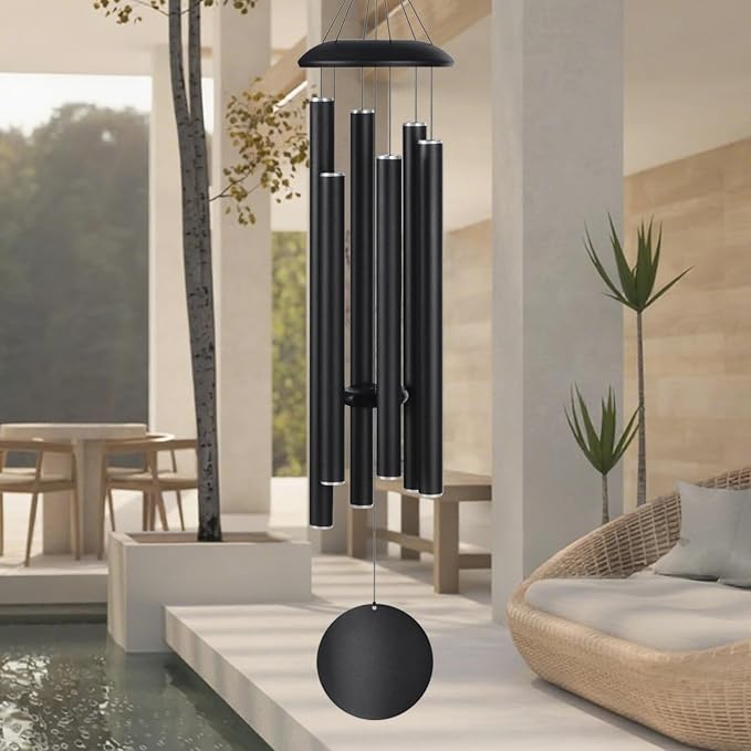 Large Wind Chimes for Outside Deep Tone, Memorial Sympathy Gifts for Loss of Loved One,48" Wind Chime with 6 Heavy Tuned Aluminum Tubes Outdoor Clearance for Garden,Yard,Patio & Lawn