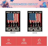 AVOIN colorlife Memorial Day Patriotic House Flag 28x40 Inch Double Sided, Veteran USA flag 4th of July Independence Day Yard Outdoor Flag