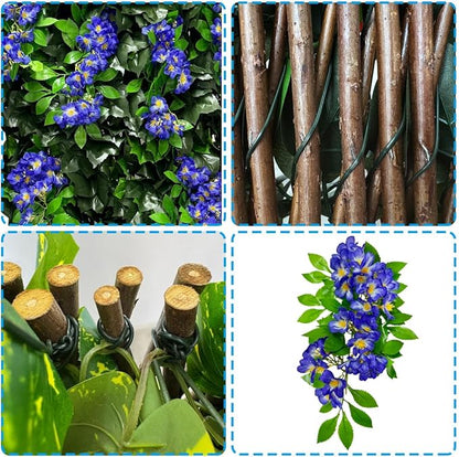 Artificial Expandable Ivy Privacy Fence Screen,Adjustable Size,Dense Leaf Panel,Perfect for Balcony,Garden,Fence Cover and Green Wall Decoration