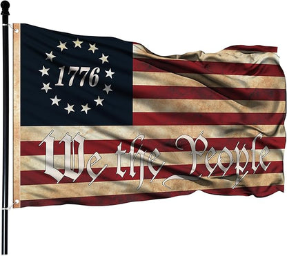 We The People 1776 Flag 3x5 FT Outdoor Vintage American Betsy Ross 13 Star Constitution Flags Indoor Garden Decoration USA Flags