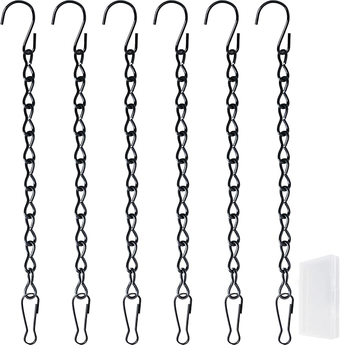 VRSS Hanging Chains for Hanging Planter Basket Bird Feeder Lanterns Ornaments Wind Chimes Billboards DIY Crafts (9.5 inch 6pcs)