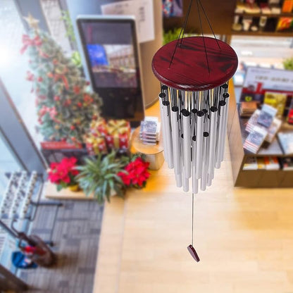 Large Aluminum Wind Chime Tubes, 27 Tubes Wind Chimes Hanging Bell Garden Decoration for Outdoor Living Yard Garden 34.6in