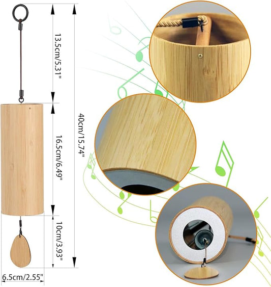 Bamboo Wind Chimes for Sound Healing Windchime for Meditation Home & Garden Decoration as Gifts G-Chord