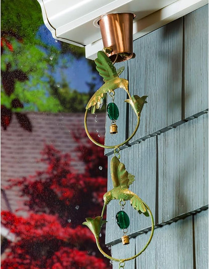 Evergreen Garden Rain Chains (Hummingbird Circles)