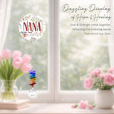 Aluminum Ornament Suncatcher - Nana - Christmas Mother's Day Birthday Gifts for Grandma, Mom - Unique Gift from Daughters, Granddaughters - Crystal Rainbow Maker - Window Hangings Home Decor