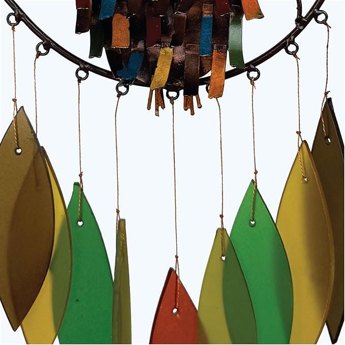 Blue Handworks Spiky Owl Glass Wind Chime