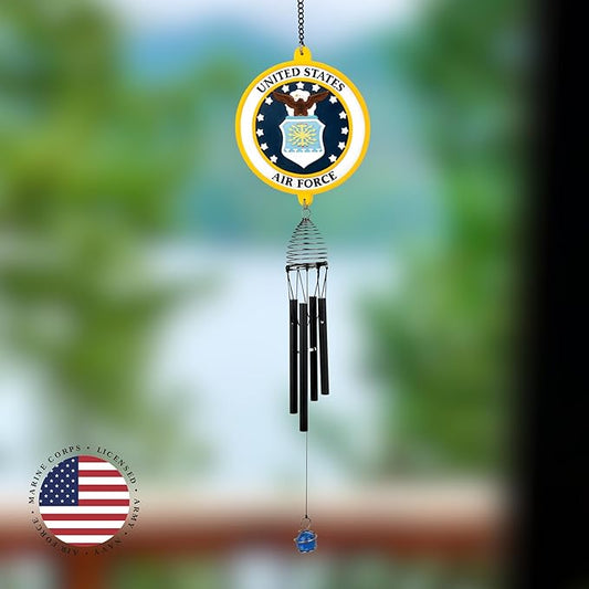 Red Carpet Studios Windchimes Patriot Military Wind Chime, 23" Long, United States Air Force