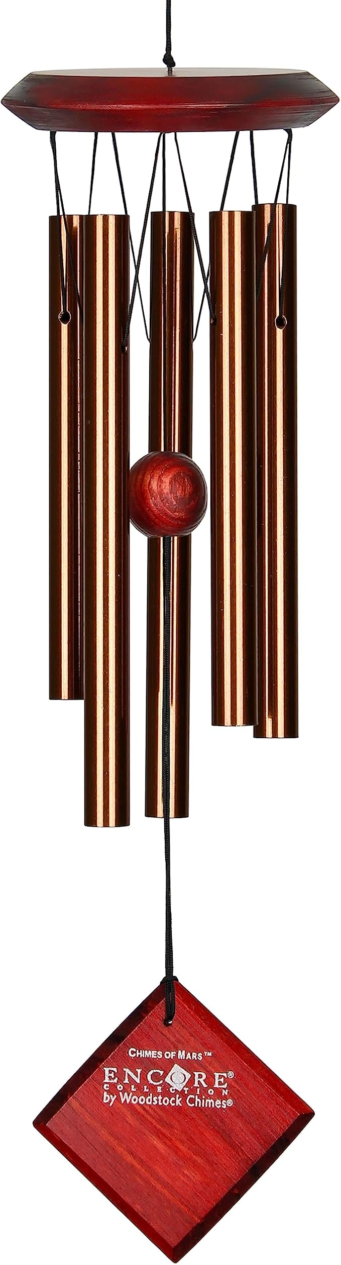 Woodstock Wind Chimes of Mars Chime for Outside 17" Bronze Small Light Sound Wind Chime Décor for Outdoor Garden, Patio, Porch, Encore Collection