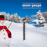 Snow Gauge 24 inch Snowflake - Christmas Holiday Metal Measuring Stick Garden Stakes for Yard, Xmas Rain Gauges Outdoor Decoration