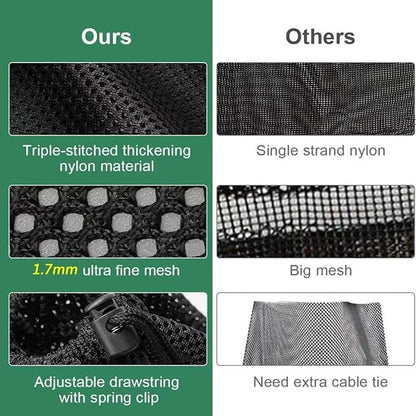 2 Pcs 11.8" x 15.4" Pond Pump Filter Bag - Pond Pump Cover with Drawstring Pond Mesh Pump Barrier Bags for Outdoor Water Ponds Filters, Water Filter Pump, Outdoor Ponds, Garden, Swimming Pool