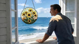 Stained Glass Window Hanging - Sunflowers Pattern 6.3 Inches Suncatcher for Garden Home Decor for Women Mon Grandma Friends