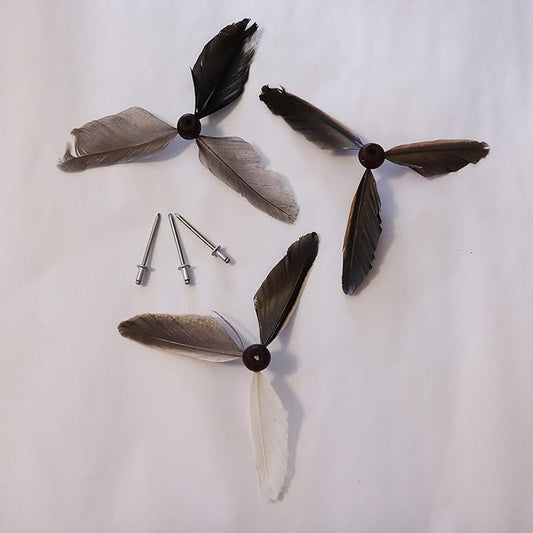 Candlestock Replacement Feathers for Wooden Animal Wind Spinner - Feather Tail Wind Spinner