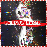 2PCS Rhinestones Christmas Tree Ornaments Suncatcher Prisms Hang for Tree Window Christmas Eve Party