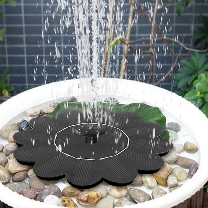 Bird Bath Solar Fountain | Solar Powered Fountain Pump,Waterfalls Outdoor Birdbath for Pool Pond Landscape Yard Patio Porch Deck Backyard
