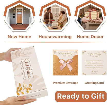 Housewarming Gifts New Home for Couple Family Women Men, 32" Wind Chimes with Gift Box & Card, House Warming Gifts for New Homeowners, Cozy New Home Decor Garden Patio Yard Indoor Outdoor