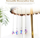 kanpura 10pcs Colorful Crystal Suncatcher Prism Chandelier Crystals Replacement for Lamp Windows Hanging Crystals Prisms for Birthday Christmas Wedding Party Decor