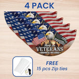 FLAGWIX Thank You Veterans Flag - Non-Pleated American Eagle Fan Flag Bunting 1x3 ft - Veteran Gifts for Men Women, Patriotic 4th of July Memorial Day Decorations Outdoor for Home Garden Decor