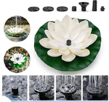 Solar Garden Fountain Water Lilies Designs Outdoor Bird Bath Accessories Suitable for Patios and Fish Pond Fish Pond Accessories