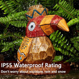 Solar Tiki Statue-WoodWoodpecker Bird-Garden Hawaiian - Solar Outdoor Light Garden Sculptures & Statues Totem Pole Bar Outdoor Patio Pool Yard Summer Decorations