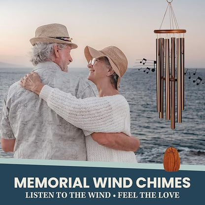 Woodstock Chimes Amazing Grace Wind Chime for Outside 40" Medium Bronze,Outdoor Decor for Patio, Porch, Garden, Memorial Gift for Loved Ones AGLBR