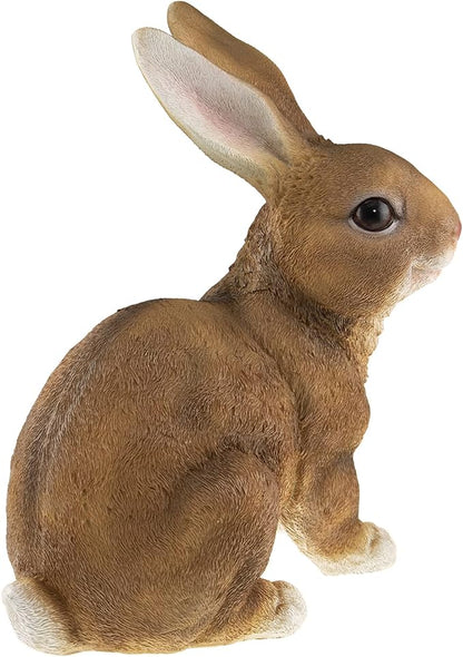 CLEVER GARDEN Brown Rabbit Garden Statue Outdoor Décor, Resin Figurine Decoration for Lawn, Yard, Patio, Porch, and More