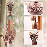 Wind Chimes Outdoor Clearance, Ukulork Angel Aluminum Tube Windchime with S Hook,Patio Garden Decor, Housewarming Gift.