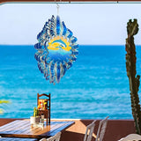 Animated Dolphin Wind Spinner | 3D Holographic Stainless Steel Kinetic Wind Spinners, Magical Dolphins Leaping Illusion, Outdoor Yard Art Garden Decor, Gift for Ocean Lover