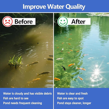 Classic Koi Pond Filter Pad, 18” x 72" Thick Aquarium Filter Floss Reusable Cut to Fit Aquarium Media Pad for Outdoor Koi Ponds, Aquariums, Fish-Safe Polyester Material
