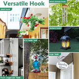 KABB Hanging Plant Bracket, 2 Pcs 10 Inch Iron Decorative Wall Planter Hanger Hooks for Hanging Plants Flower Baskets Wind Chimes Bird Feeders, Indoor Outdoor Rustic Home Decor, White