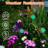 Garden Decor for Outside,3 Pcs Luminous Insect Garden Decorative Stakes,Glow in The Dark Bee Lights Metal Yard Art,Waterproof Outdoor Spring Lawn Patio Pathway Decoration for Mom,Women,Grandma