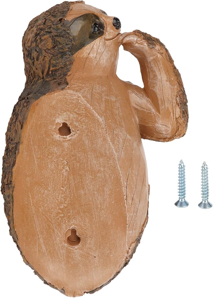 Sculpture, Garden Statue, Hand Painted Figurine for Outdoor Decoration, Vivid 22x10x145cm. Yard Ornament with Keyhole Holder for Tree Hanging,