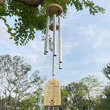 Sympathy Wind Chimes for Loss of Father, Personalized Memorial Gift in Loving Memory of Dad