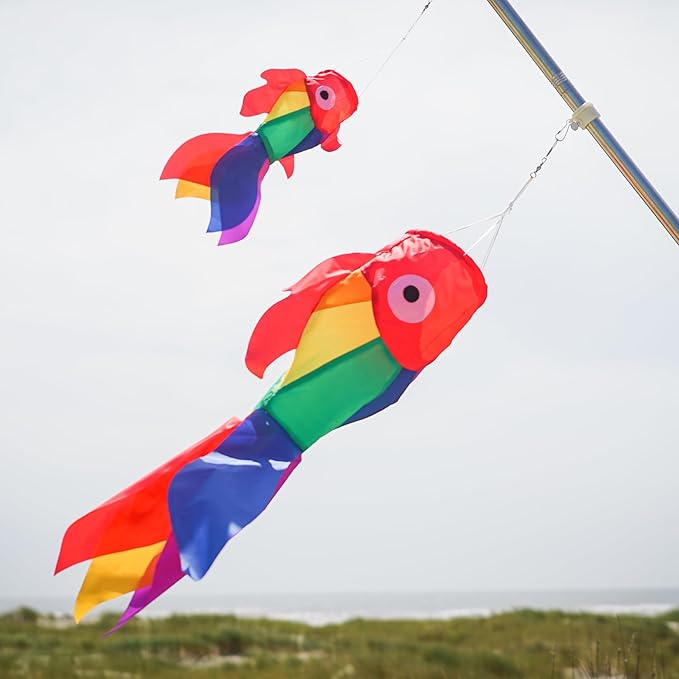 In the Breeze Rainbow Damsel Fish Sock, 15"