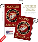 Breeze Decor GP108057-BOAF Marine Corps Americana Military Decorative Vertical Garden Flags Pack, 13"x 18.5", Multi-Color