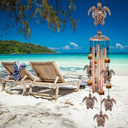 YXOTJHS Turtle Wind Chime for Outside, Sea Turtle Gifts for Women, 35IN Windchimes Outdoors, Turtle Decor for Outdoor Garden Yard Home, Beach Wind Chimes Gifts for Mom Grandma